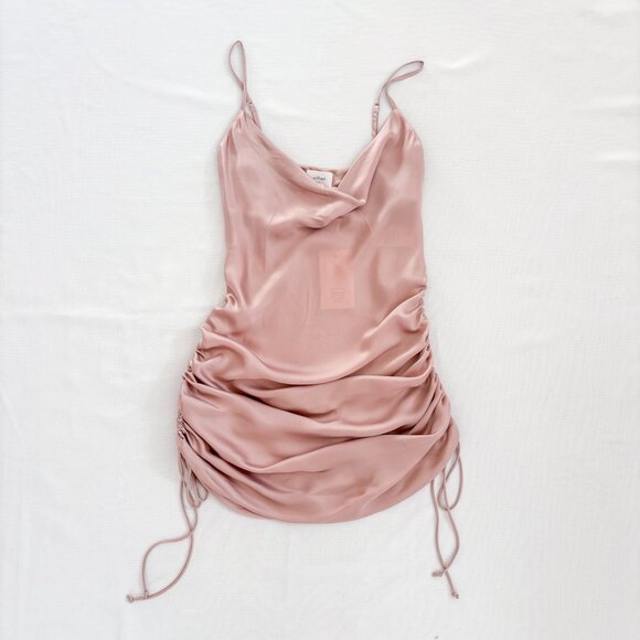 Aritzia Wilfred Only Ruched Slip Dress - Picture 2 of 10